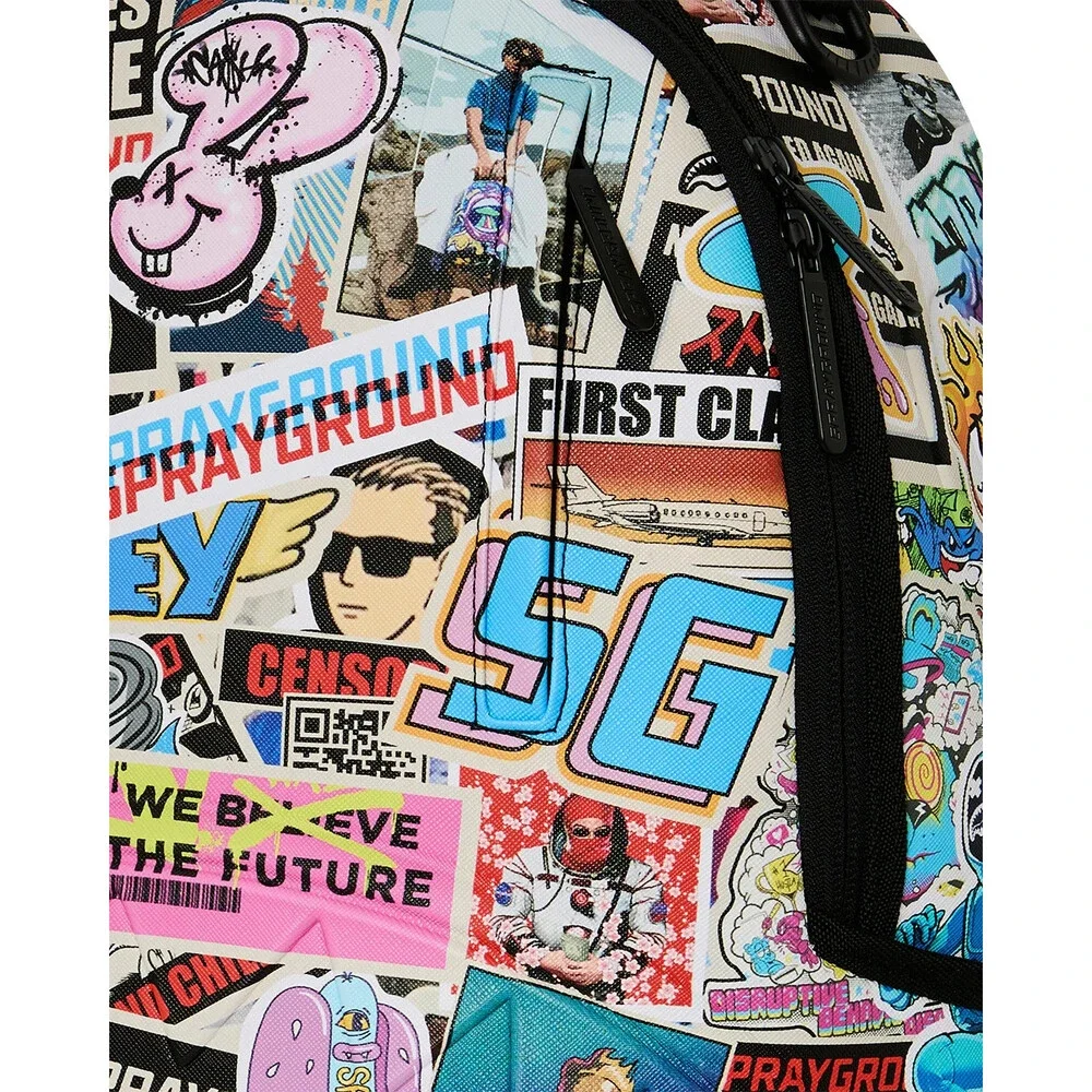Sprayground Life's A Movie Backpack Unisex Multi Graphic Shoulder Strap SPR289